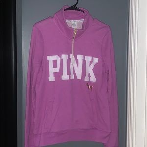 PINK Purple Half-Zip Pullover- LIKE NEW! size M